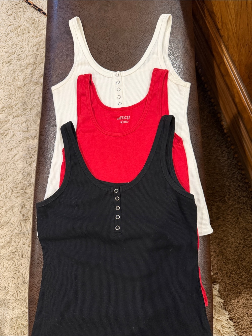 Bundle of 3 - Black, Red & White Women's Tank Top 3-Pack